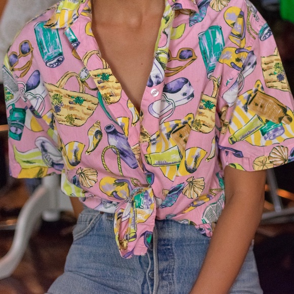 Vtg Dockers super cool shirt sz petite - Picture 3 of 3